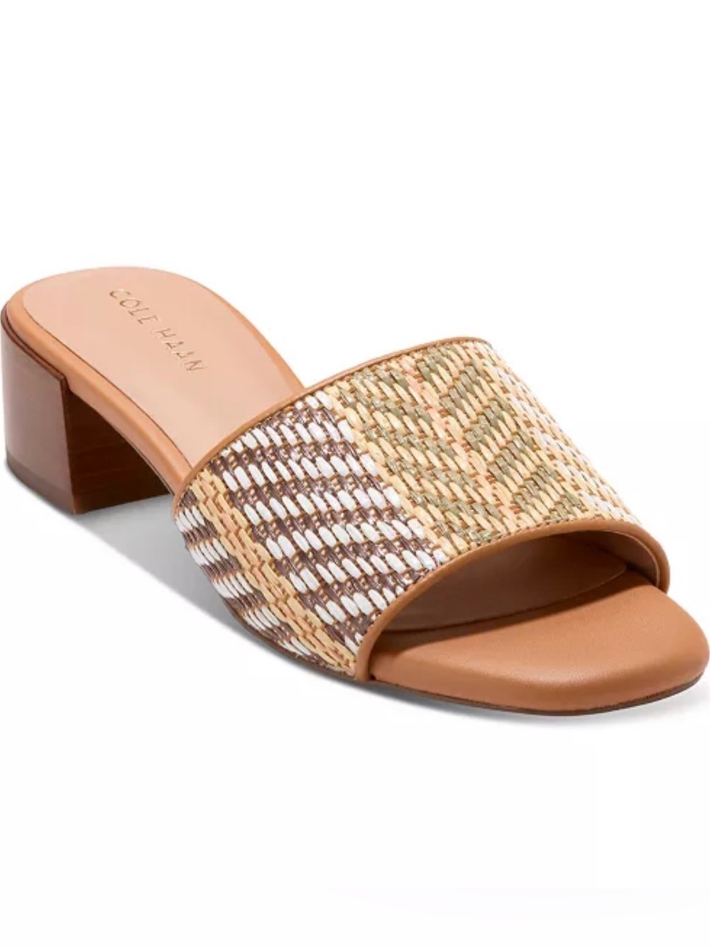 COLE HAAN Calli Single Band Heeled Slide Sandals Size 10 NWOB